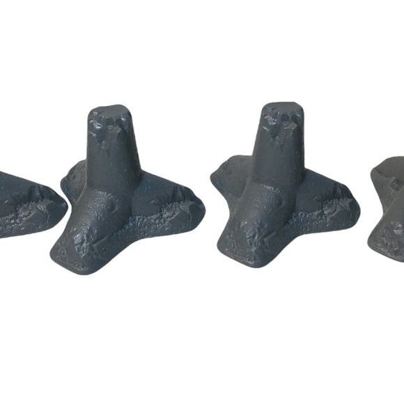 Dust Tactics 1:48 Tank Trap 4 piece Collection Set Gray Grey War Games Toy - Picture 1 of 5